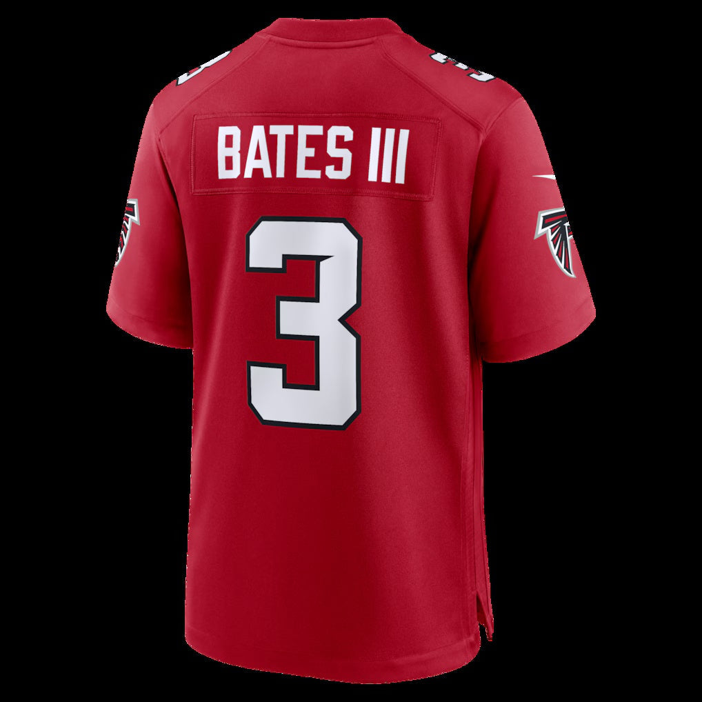 A.Falcons #3 Jessie Bates III Red Game Stitched American Football Jerseys - Main View