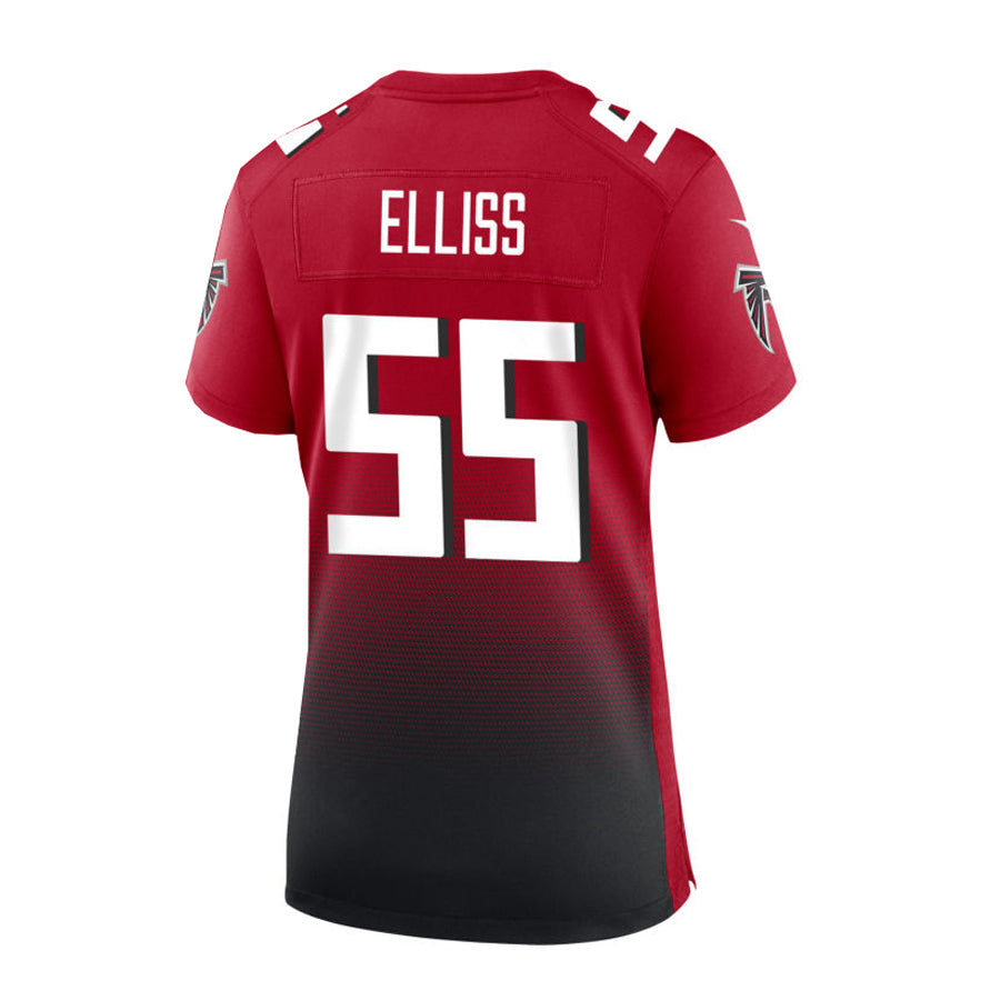 A.Falcons #55 Kaden Elliss Alternate Game Jersey - Red Stitched American Football Jerseys - Main View