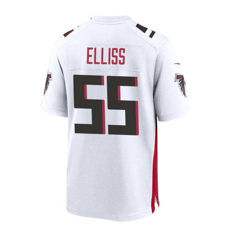 A.Falcons #55 Kaden Elliss Game Jersey - White Stitched American Football Jerseys - Main View