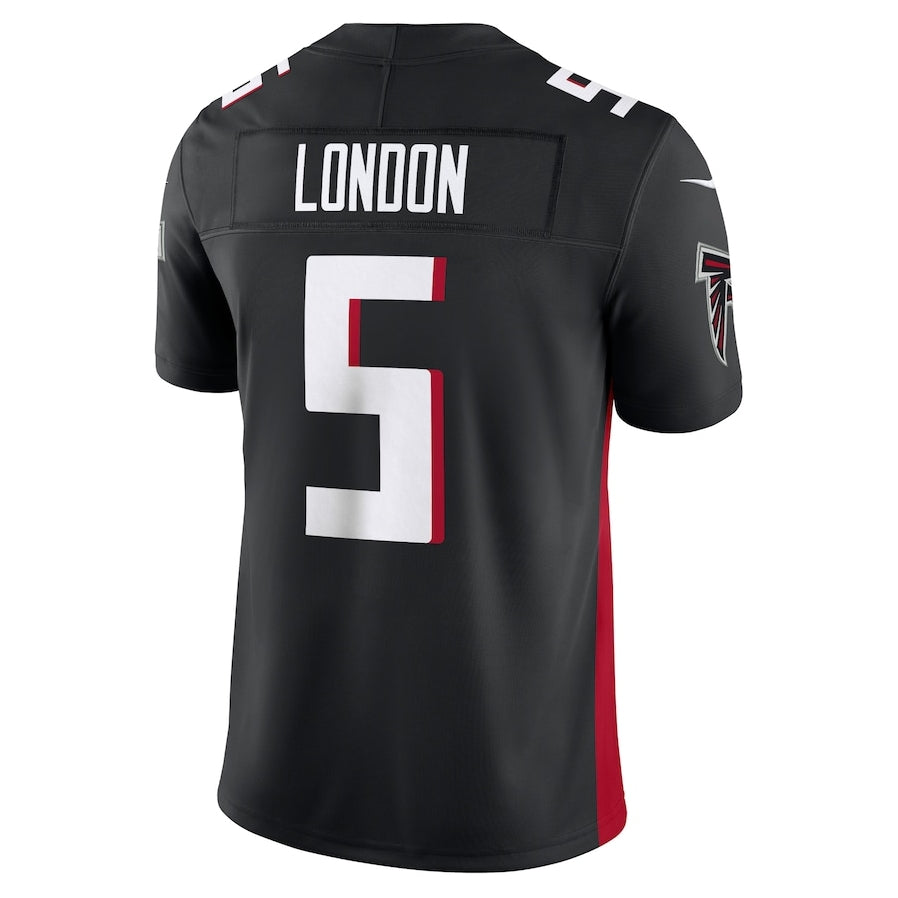A.Falcons #5 Drake London Black Vapor F.U.S.E. Limited Stitched American Football Jerseys - Main View
