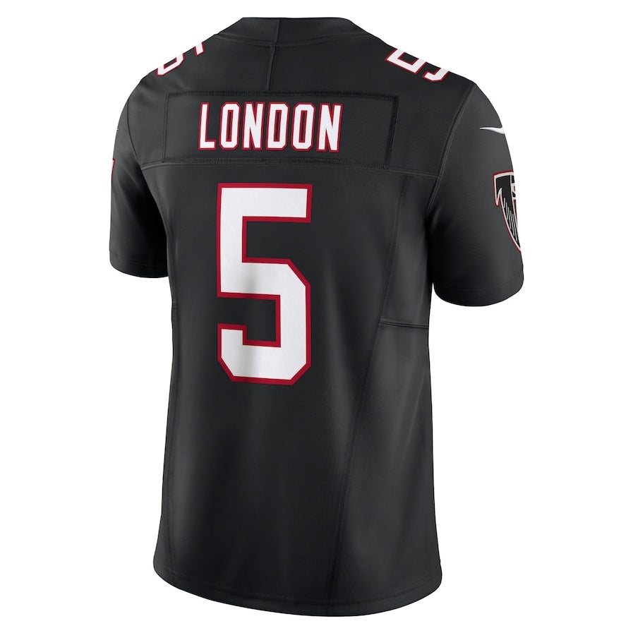 A.Falcons #5 Drake London Black Vapor F.U.S.E. Limited Stitched American Football Jerseys - Main View
