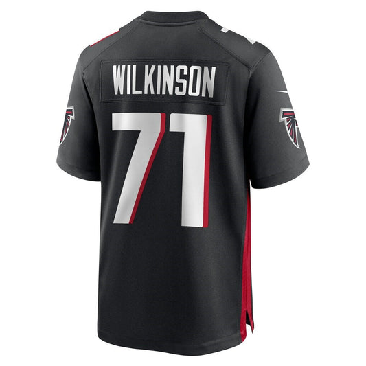 A.Falcons #71 Elijah Wilkinson Black Team Game Stitched American Football Jerseys - Main View