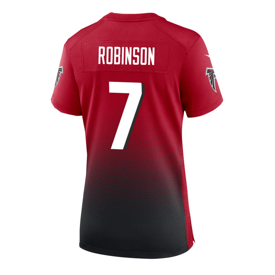 A.Falcons #7 Bijan Robinson Alternate Game Jersey - Red Stitched American Football Jerseys - Main View