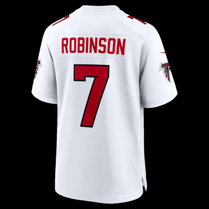 A.Falcons #7 Bijan Robinson White Game Stitched American Football Jerseys - Main View
