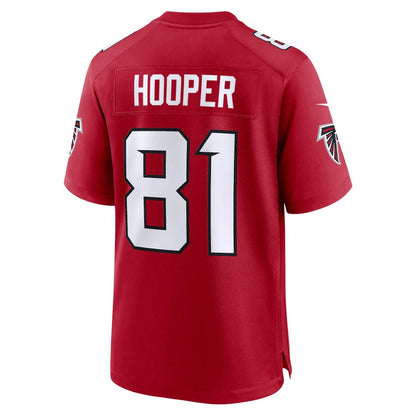A.Falcons #81 Austin Hooper Red Team Game Stitched Football American Jersey - Main View