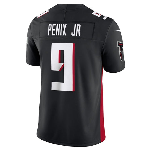 A.Falcons #9 Michael Penix Jr. Black Vapor F.U.S.E. Limited Stitched American Football Jerseys - Main View