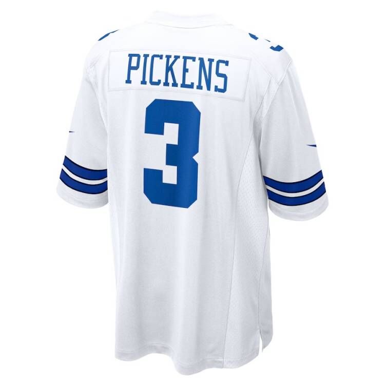 D.Cowboys #3 George Pickens White Game American Football Jersey - Main View