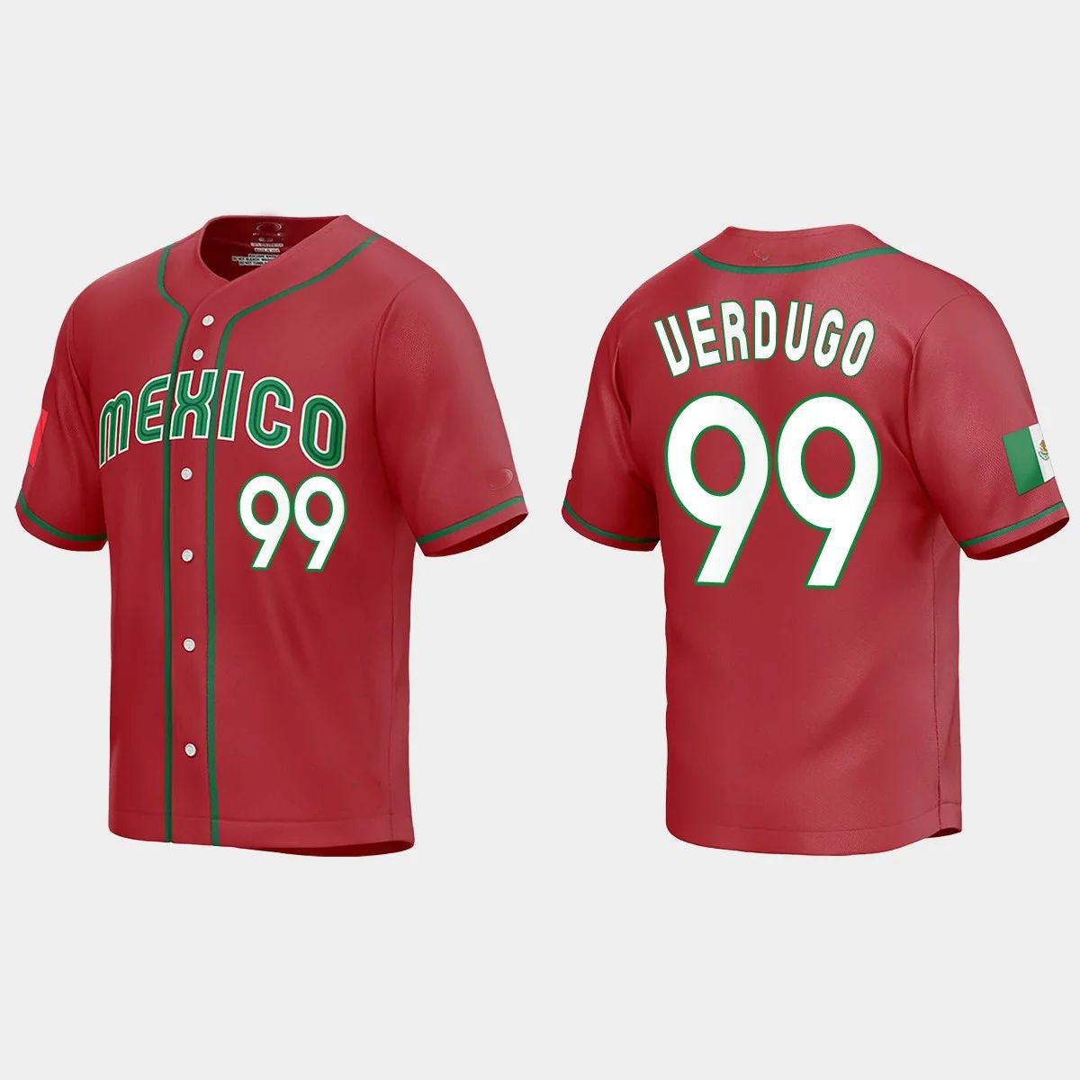 #99 ALEX VERDUGO MEXICO BASEBALL 2023 WORLD BASEBALL CLASSIC REPLICA JERSEY - RED Stitches Baseball Jerseys