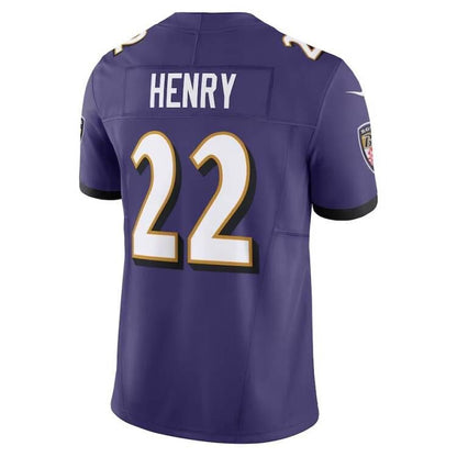 B.Ravens #22 Derrick Henry Purple Vapor F.U.S.E. Limited Jersey Stitched American Football Jerseys - Main View