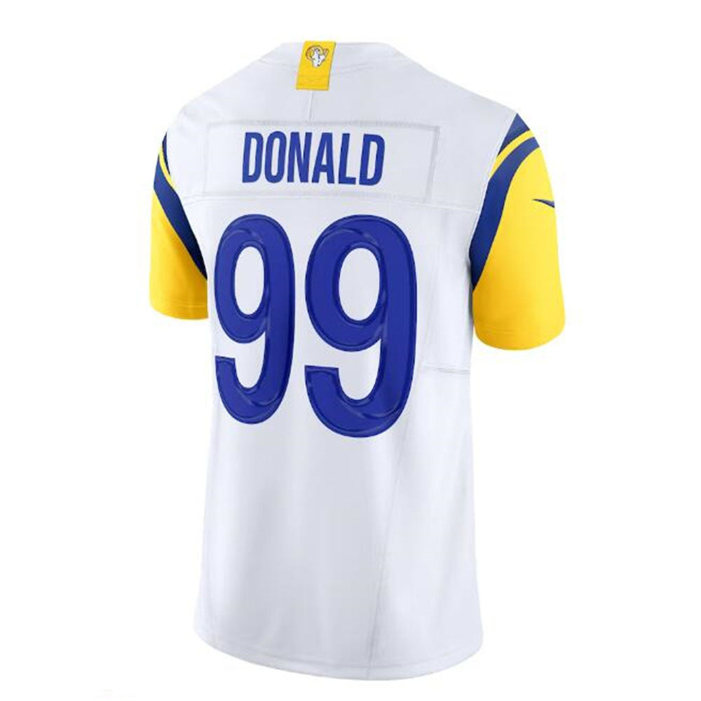 LA,Rams #99 Aaron Donald Vapor F.U.S.E. Limited Jersey - White Stitched American Football Jersey - Main View