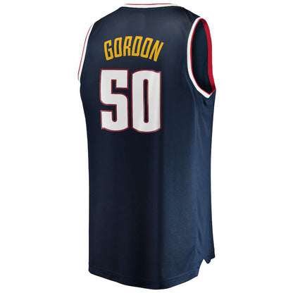 D.Nuggets #50 Aaron Gordon Fanatics Branded 2020-21 Fast Break Replica Jersey Icon Edition Navy Stitched American Basketball Jersey - Main View
