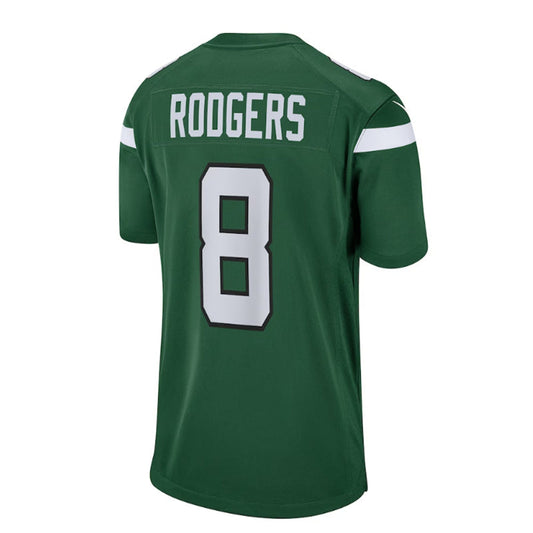 NY.Jets #8 Aaron Rodgers Game Jersey - Gotham Green Stitched American Football Jerseys - Main View