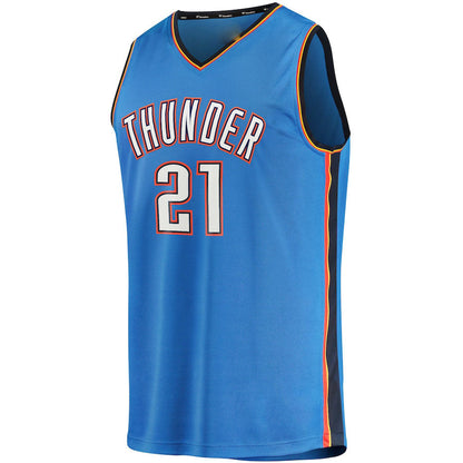 OC.Thunder #21 Aaron Wiggins Fanatics Branded  2021-22 Fast Break Replica Jersey Icon Edition Blue Stitched American Basketball Jersey - Main View
