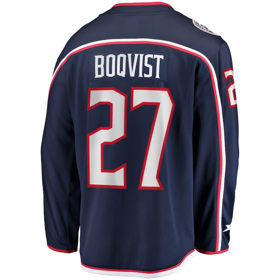 C.Blue Jackets #27 Adam Boqvist Fanatics Branded Home Breakaway Player Jersey Navy Stitched American Hockey Jerseys - Main View