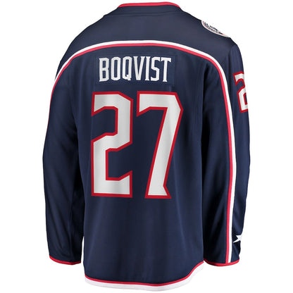 C.Blue Jackets #27 Adam Boqvist Fanatics Branded Home Breakaway Player Jersey Navy Stitched American Hockey Jerseys - Main View