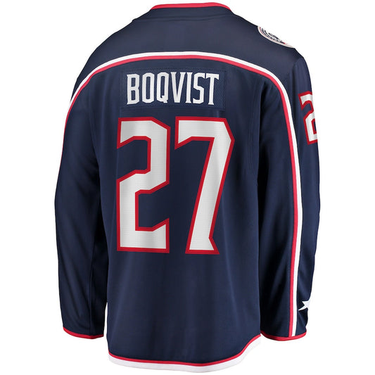 C.Blue Jackets #27 Adam Boqvist Fanatics Branded Home Breakaway Player Jersey Navy Stitched American Hockey Jerseys - Main View