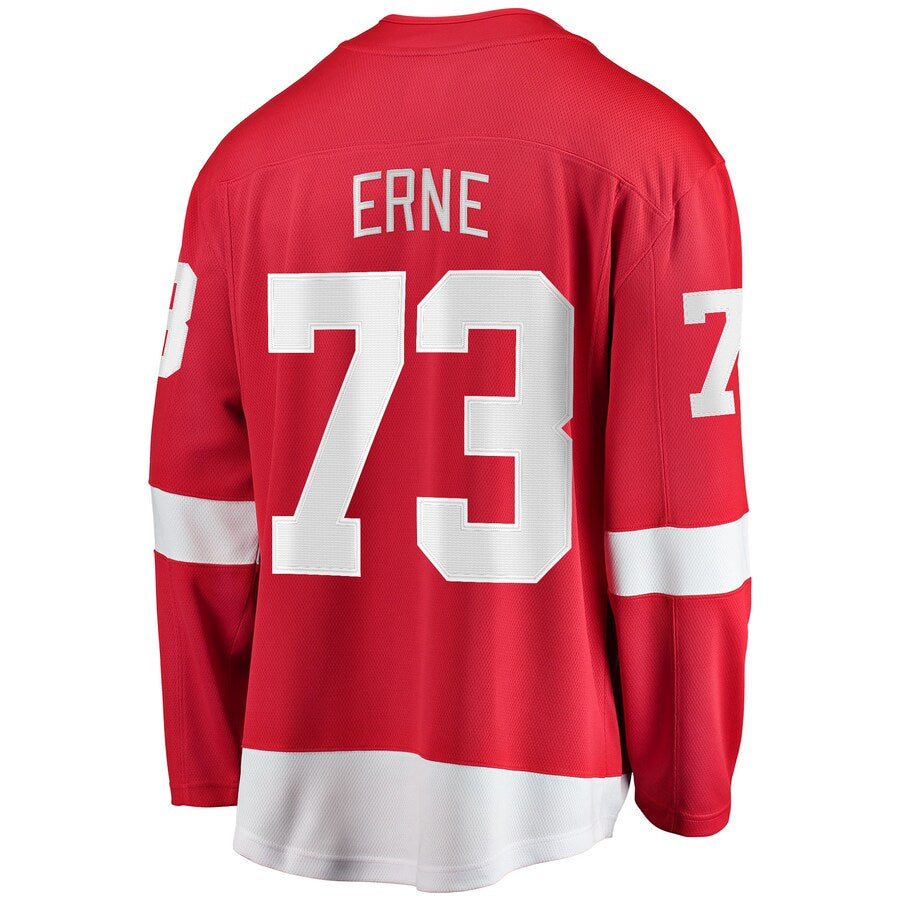 D.Red Wings #73 Adam Erne Fanatics Branded Home Breakaway Player Jersey Red Stitched American Hockey Jerseys - Main View