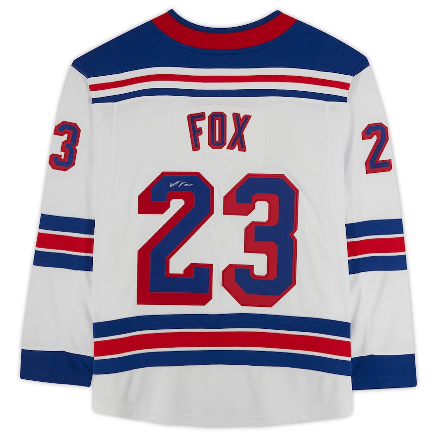 NY.Rangers #23 Adam Fox Fanatics Authentic Autographed Fanatics Breakaway Jersey White Stitched American Hockey Jerseys - Main View