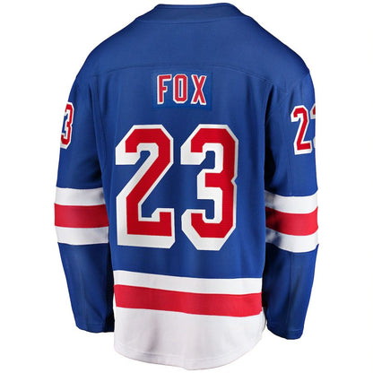 NY.Rangers #23 Adam Fox Fanatics Branded Home Premier Breakaway Player Jersey Blue Stitched American Hockey Jerseys - Main View