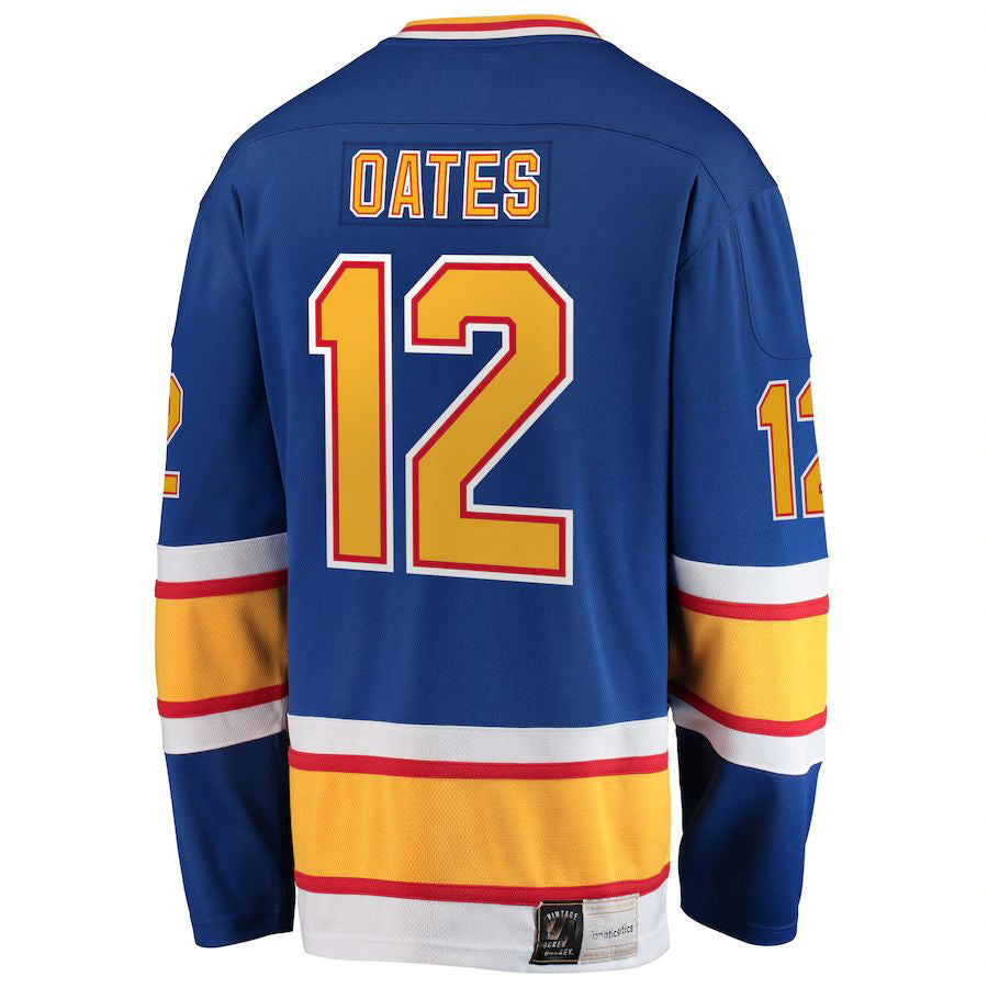 St.L.Blues #12 Adam Oates Fanatics Branded Premier Breakaway Retired Player Jersey Blue Stitched American Hockey Jerseys - Main View