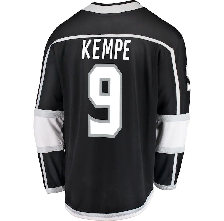 LA.Kings #9 Adrian Kempe  Fanatics Branded Breakaway Player Jersey Black Stitched American Hockey Jerseys - Main View