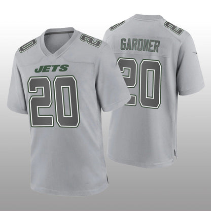NY.Jets #20 Ahmad Gardner Gray Game Atmosphere Retired Player Jersey Stitched American Football Jerseys - Main View