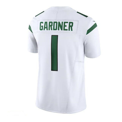 NY.Jets #1 Ahmad Sauce Gardner Vapor F.U.S.E. Limited Jersey - White Stitched American Football Jerseys - Main View