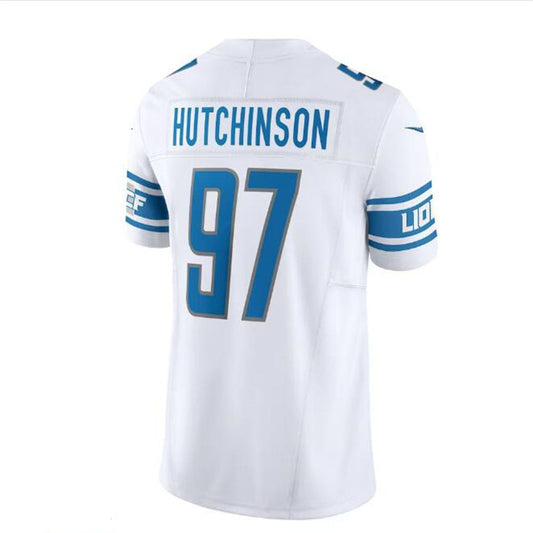 D.Lions #97 Aidan Hutchinson Vapor F.U.S.E. Limited Jersey - White Stitched American Football Jerseys - Main View