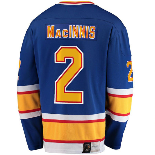 St.L.Blues #2 Al Macinnis Fanatics Branded Premier Breakaway Retired Player Jersey  Blue Stitched American Hockey Jerseys - Main View