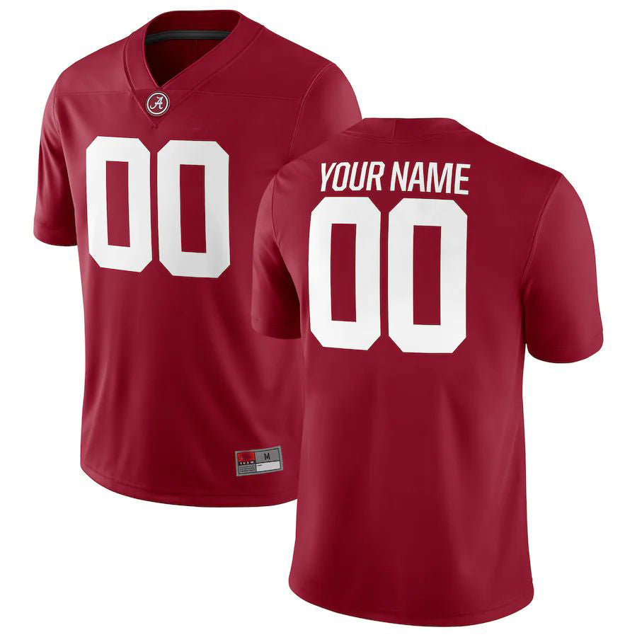 Custom A.Crimson Tide Football Game Jersey  Crimson American Stitched College Jerseys - Main View
