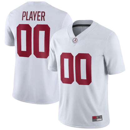 Custom A.Crimson Tide Pick-A-Player NIL Replica Football Jersey White American Stitched College Jerseys - Main View