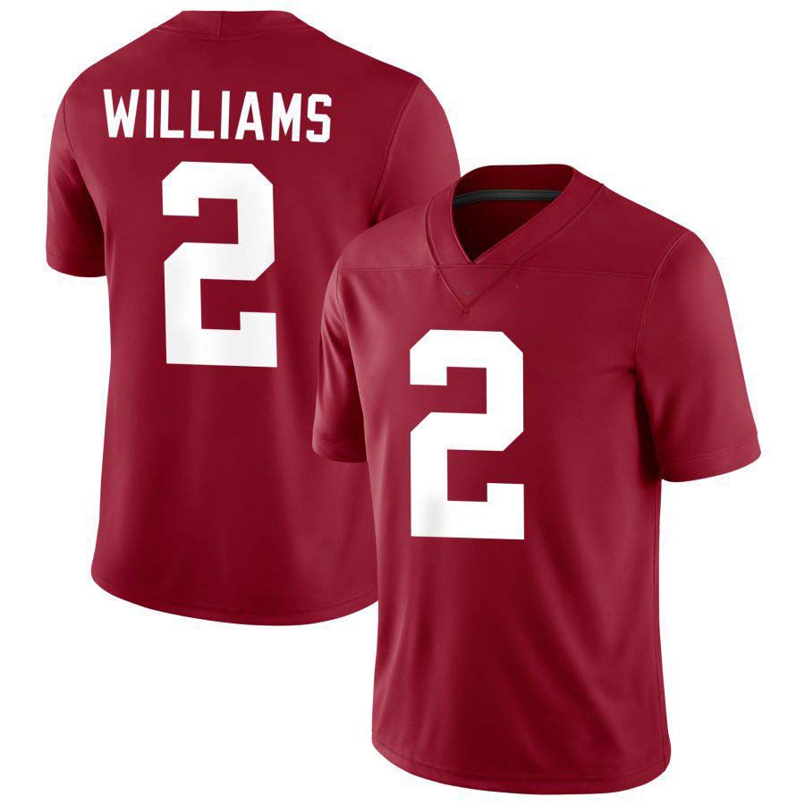 A.Crimson Tide #2 Ryan Williams Red Stitched Football American College Jerseys - Main View
