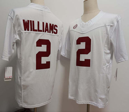A.Crimson Tide #2 Ryan Williams White FUSE College Stitched Football American College Jerseys - Main View