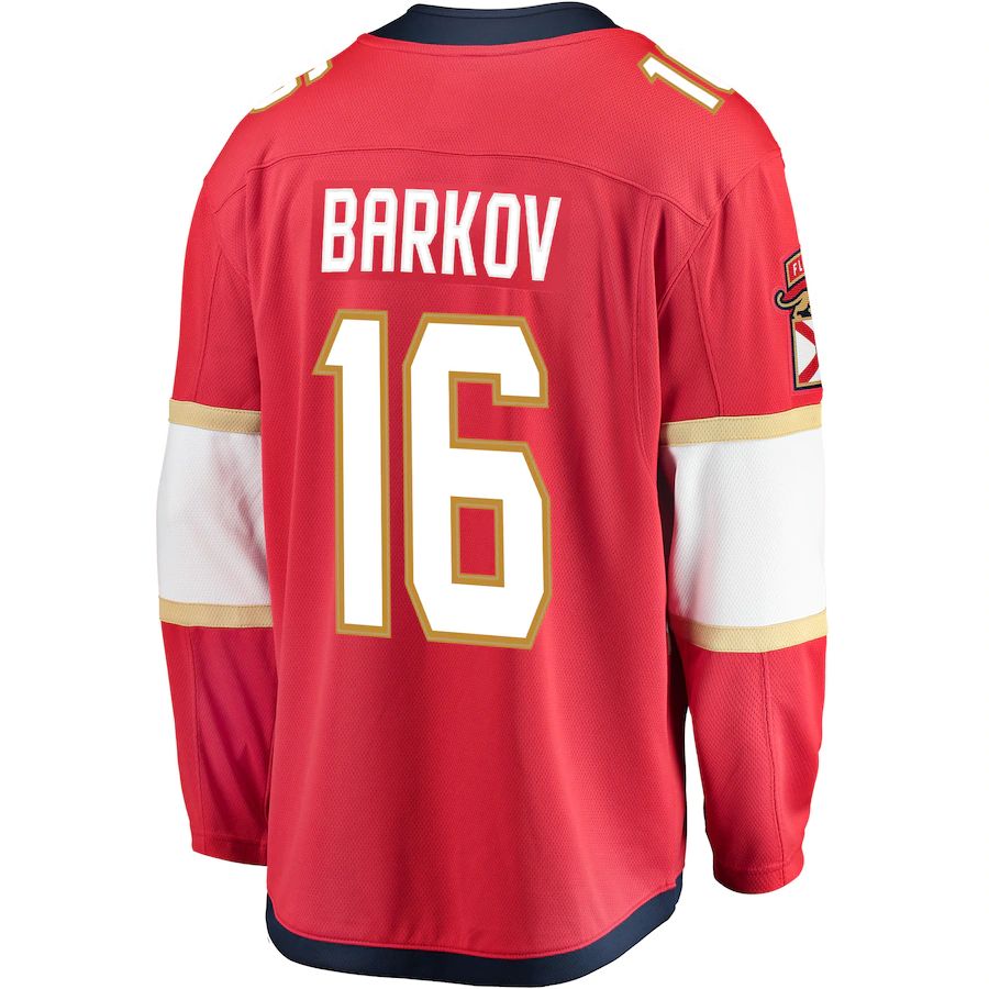 F.Panthers #16 Aleksander Barkov Fanatics Branded Premier Breakaway Player Jersey Red Stitched American Hockey Jerseys - Main View