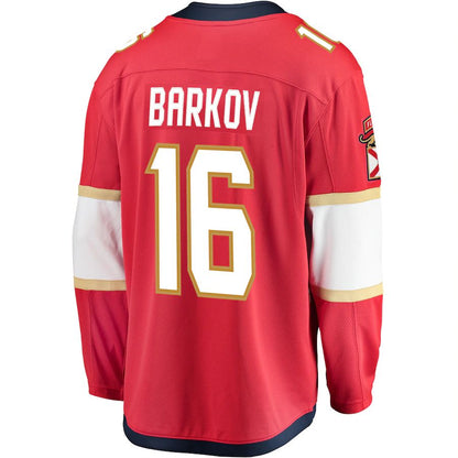 F.Panthers #16 Aleksander Barkov Fanatics Branded Premier Breakaway Player Jersey Red Stitched American Hockey Jerseys - Main View