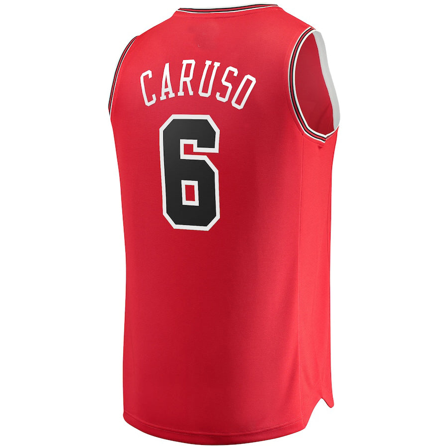 C.Bulls #6 Alex Caruso Fanatics Branded 2021-22 Fast Break Replica Jersey Icon Edition  Red Stitched American Basketball Jersey - Main View