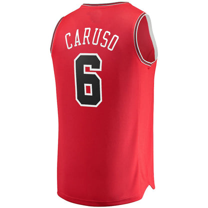 C.Bulls #6 Alex Caruso Fanatics Branded 2021-22 Fast Break Replica Jersey Icon Edition  Red Stitched American Basketball Jersey - Main View