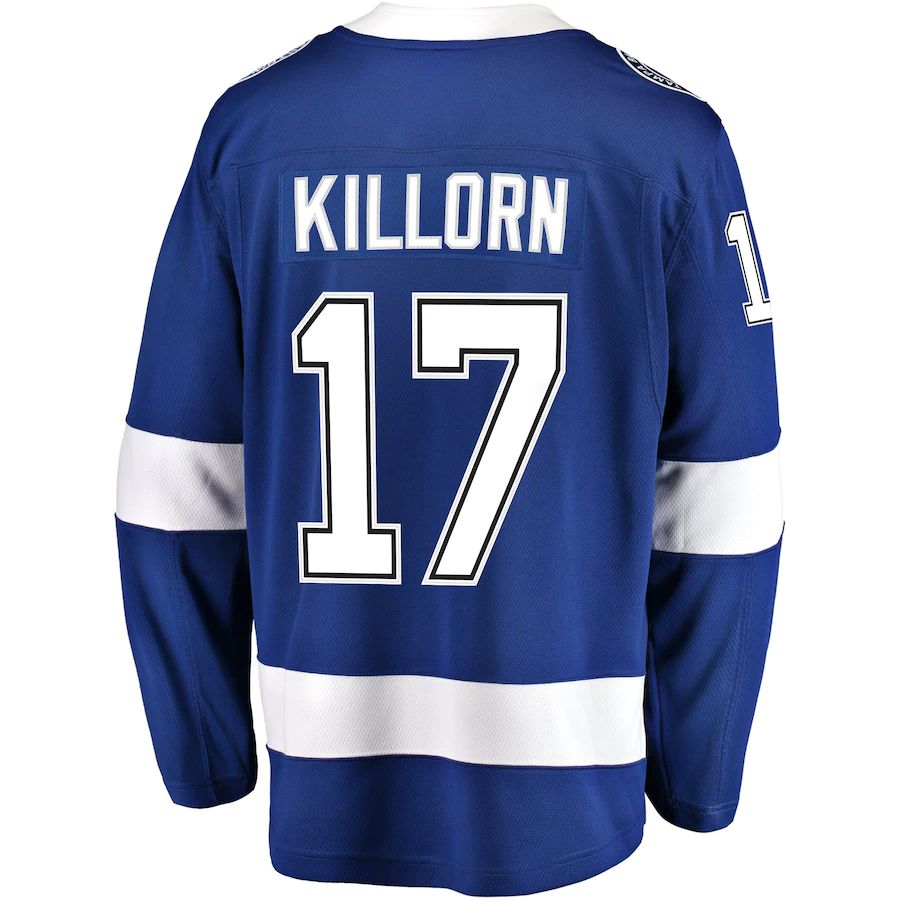 TB.Lightning #17 Alex Killorn Fanatics Branded Home Breakaway Player Jersey  Blue Stitched American Hockey Jerseys - Main View