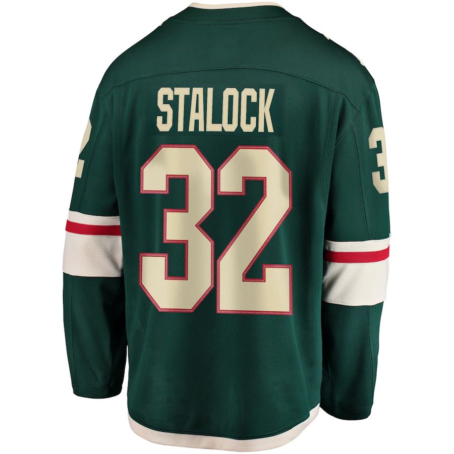 M.Wild #32 Alex Stalock Fanatics Branded Breakaway Player Jersey Green Stitched American Hockey Jerseys - Main View