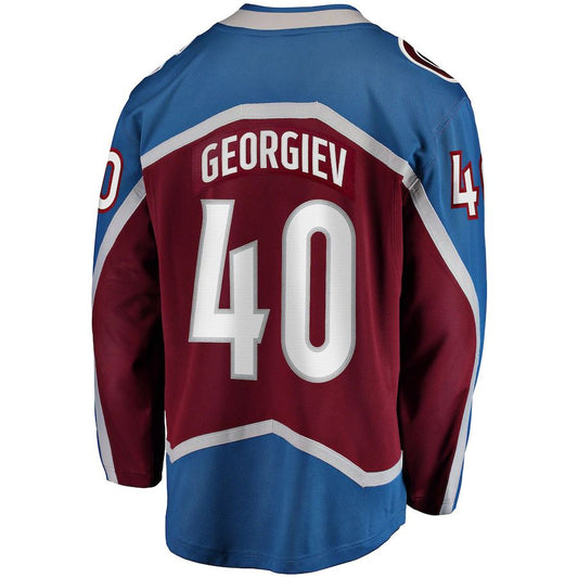 C.Avalanche #40 Alexandar Georgiev Fanatics Branded Home Breakaway Player Jersey Burgundy Stitched American Hockey Jerseys - Main View