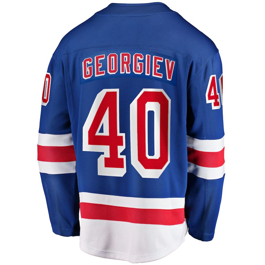 NY.Rangers #40 Alexandar Georgiev Fanatics Branded Home Breakaway Player Jersey Blue Jersey Stitched American Hockey Jerseys - Main View