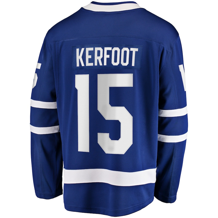 T.Maple Leafs  #15 Alexander Kerfoot Fanatics Branded Replica Player Jersey Blue Stitched American Hockey Jerseys - Main View