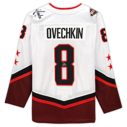 W.Capitals #8 Alex Ovechkin Fanatics Authentic Autographed 2022 All-Star Game Jersey White Stitched American Hockey Jerseys - Main View