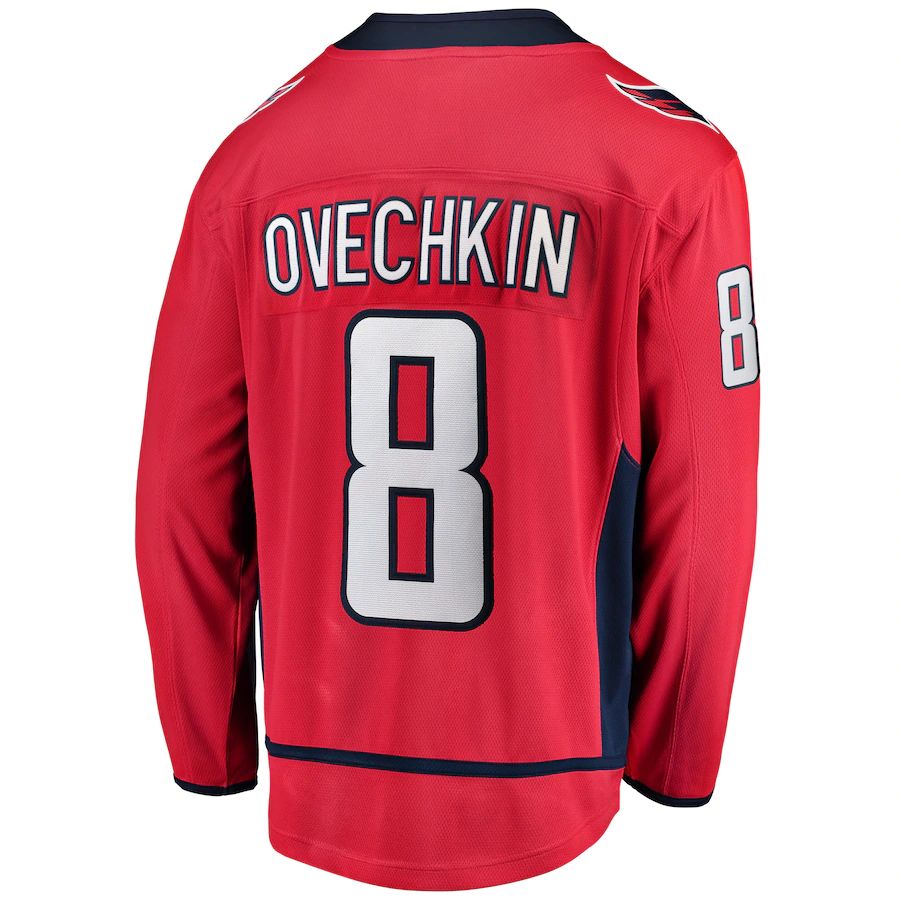 W.Capitals #8 Alex Ovechkin Fanatics Branded Breakaway Player Jersey Red Stitched American Hockey Jerseys - Main View