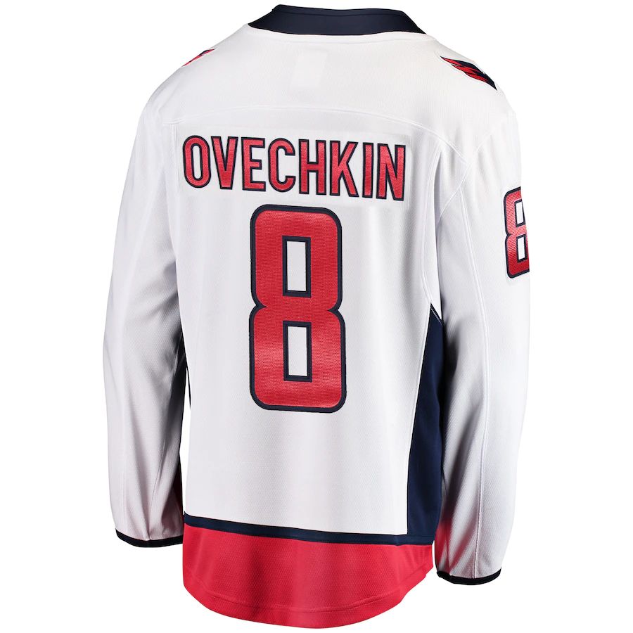 W.Capitals #8 Alex Ovechkin Fanatics Branded Breakaway Player Jersey White Stitched American Hockey Jerseys - Main View
