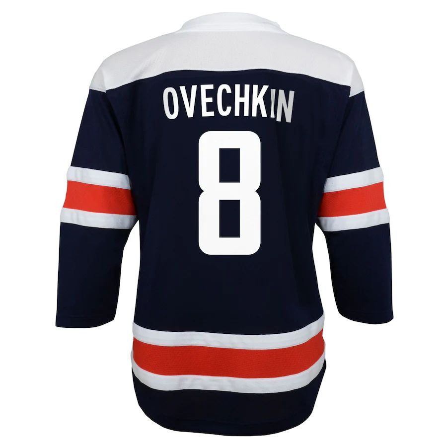 W.Capitals #8 Alex Ovechkin Infant 2020-21 Alternate Replica Player Jersey Navy Stitched American Hockey Jerseys - Main View