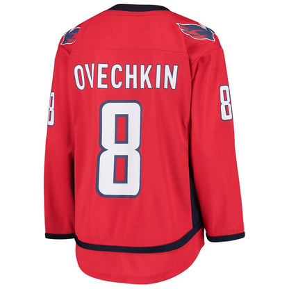 W.Capitals #8 Alex Ovechkin Home Replica Player Jersey Red Stitched American Hockey Jerseys - Main View