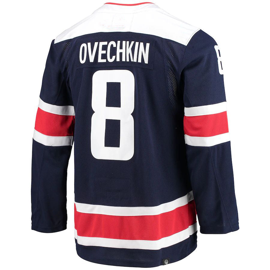 W.Capitals #8 Alex Ovechkin Alternate Captain Patch Primegreen Authentic Pro Player Jersey Navy Stitched American Hockey Jerseys - Main View