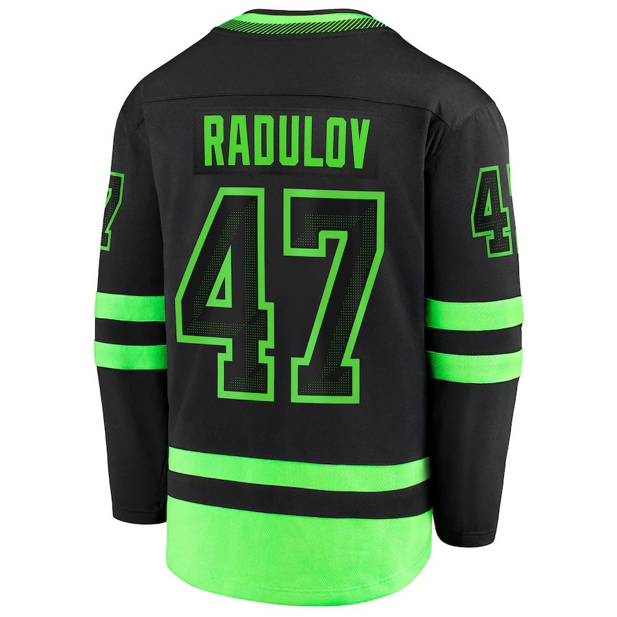 D.Stars #47 Alexander Radulov Fanatics Branded 2020-21 Alternate Premier Breakaway Player Jersey Black Stitched American Hockey Jerseys - Main View