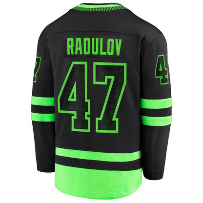 D.Stars #47 Alexander Radulov Fanatics Branded 2020-21 Alternate Premier Breakaway Player Jersey Black Stitched American Hockey Jerseys - Main View